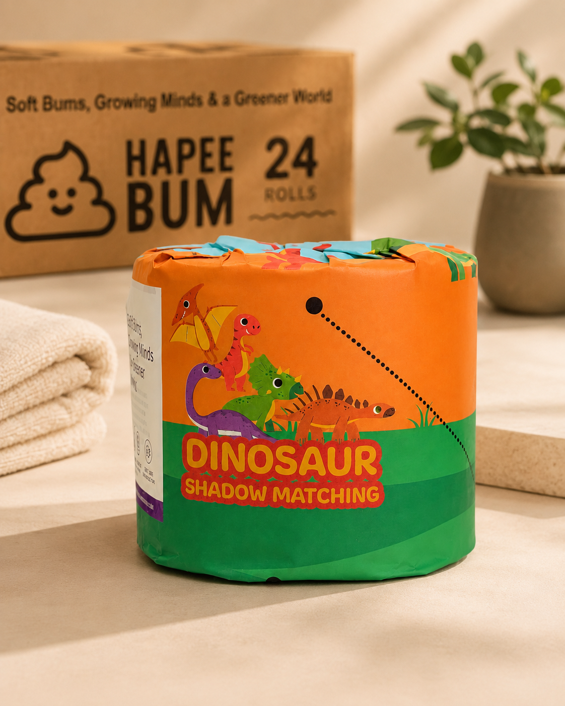 HapeeBum™ Recycled Toilet Paper | 3-Ply, PFAS-Free & Eco-Friendly