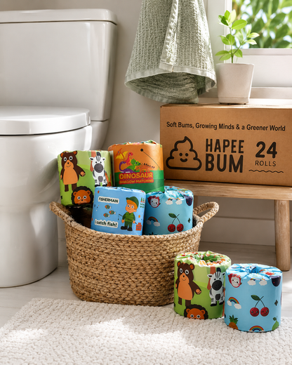 HapeeBum™ Recycled Toilet Paper | 3-Ply, PFAS-Free & Eco-Friendly