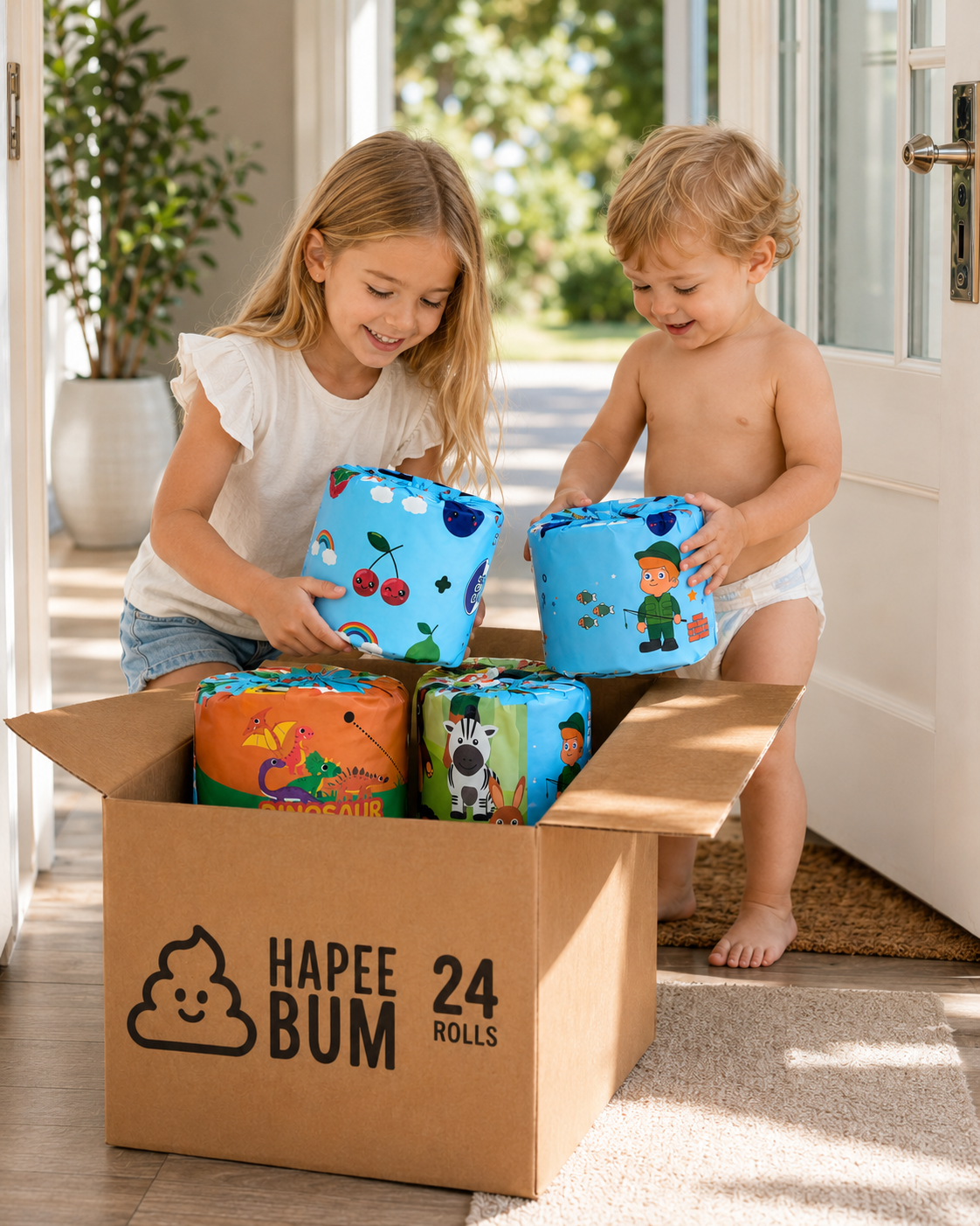 HapeeBum™ Recycled Toilet Paper | 3-Ply, PFAS-Free & Eco-Friendly